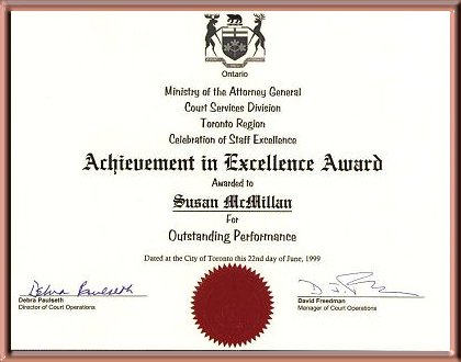 Achievement in Excellence Award