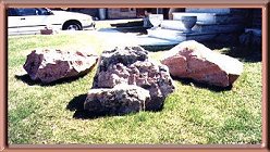 Three Rocks in Area to be Cultivated